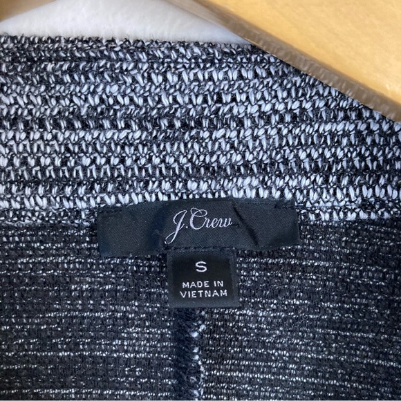 J. Crew Women’s Small Tie Front Open Cardigan in Black and White - Picture 3 of 6